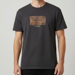 Hard Rock Cafe T Shirt Mens XL Adult Brown Phoenix Vintage Short Sleeve Music